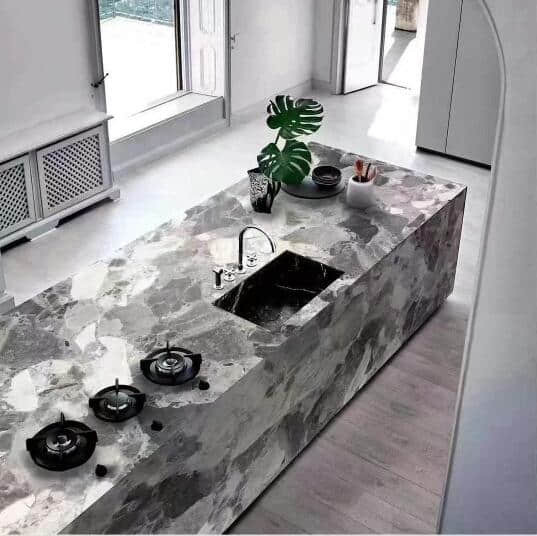 panda grey marble